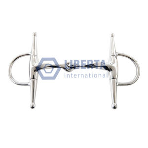 Liberta Veterinary, brocas de caballo de acero inoxidable, filete de mejilla completa con alambre trenzado, boquilla Lisa pulida para todos los caballos - Product Image 6