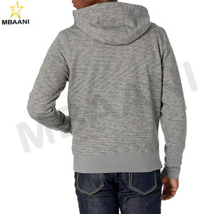 Sweat-shirt à capuche pour hommes, modèle pull-over, couleur gris - Product Image 2