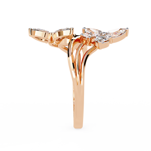 Elegant <b>Butterfly</b> Design Vintage Lab Grown Diamond Ring 14K/18K Solid Gold/Silver Sustainable Fashion Jewelry Perfect <b>Gift</b> for - Product Image 4