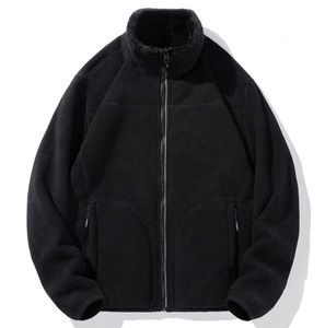 Men's <b>Sherpa</b> Fleece Zip Outwear <b>Jacket</b> Trending Custom Logo Winter Outdoor Breathable Wear New Design with Embroidered Technics - Product Image 4