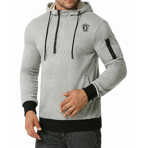 เสื้อฮู้ดมีซิปสำหรับผู้ชาย100% ฮู้ดผ้าฝ้าย100% ดีไซน์ใหม่คุณภาพสูง - Product Image 2