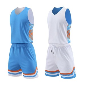 Ensemble de shorts légers en jersey de basket-ball, uniforme personnalisé pour hommes, tissu respirant, parfait pour les sports d'équipe et la compétition - Product Image 3