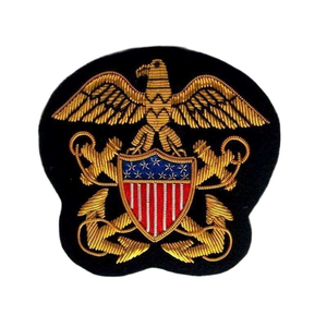 Badges et écussons maçonniques en PU brodés à la main avec fil de bullion, personnalisables pour blazer et chapeau, vente en gros à bas prix - Product Image 1