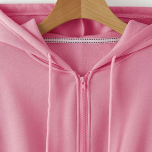High Quality Sweatshirts Women <b>Crop</b> <b>Top</b> Hoodie 2024 New Style OEM ODM Casual Custom Logo Printing <b>Crop</b> <b>Top</b> Hoodie - Product Image 4