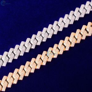 Diamant de laboratoire glacé 18MM personnalisé chaîne hip-hop chaîne à maillons cubains pour lui Micro Pave Set collier hip-hop - Product Image 4