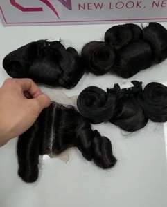 100% Cabello humano alineado con cutícula Virgen sin procesar, extensiones de cabello humano vietnamita Paquetes de cabello - Product Image 6