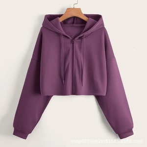 Nouveauté Ensemble de jogging à capuche deux pièces de couleur unie grande taille Survêtement uni d'automne Joggers et sweat à capuche pour femme - Product Image 4