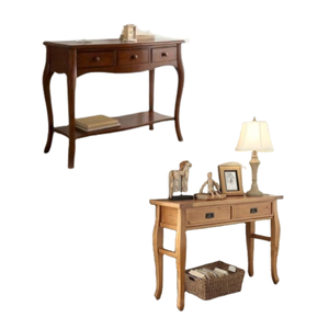 Armoire de rangement de style français européen couleur blanche table console nordique moderne avec deux tiroirs prix de gros - Product Image 3