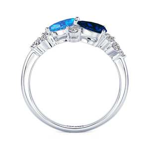 Bague géométrique Jeulia Spring Magic en argent sterling, cadeau - Product Image 3
