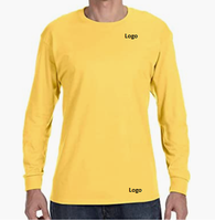 T-shirt à manches courtes en tissu mélangé épais, teint en pièce, directement de l'usine du Bangladesh