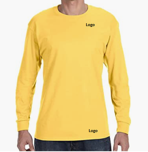 T-Shirt à manches longues en coton mélangé lourd directement de l'usine T-shirt du Bangladesh - Product Image 2