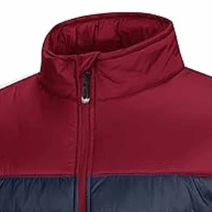 Selling Canvas Stand Collar Front Logo Bubble Mens Winter Puffer Jacket Low Price - Product Image 2
