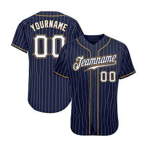 Maillot de baseball en polyester brodé personnalisé pour hommes, uniforme boutonné par sublimation pour uniforme de baseball - Product Image 6