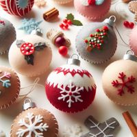 Adornos Navideños Colgantes de Fieltro de Lana Hechos a Mano, Impresión a Todo Color, Estilo Moderno, Embalaje Personalizado, Santa Claus Rústico y Encantador