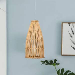 Plafonnier en bambou conçu avec un tissage en bambou naturel, distribution de lumière douce et éclairage intérieur décoratif - Product Image 2