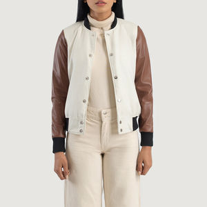 Vente en gros de vestes universitaires personnalisables pour femmes Vestes Letterman longues pour les équipes scolaires Utilisation décontractée Service personnalisé OEM - Product Image 5
