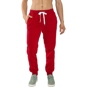 Pantalones de chándal informales para hombre con logotipo personalizado bordado liso teñido ajustable con cordón en la cintura precio razonable no tejido - Product Image 4