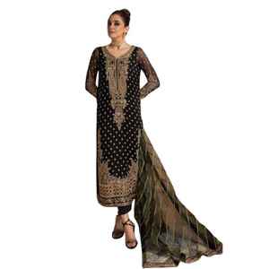 Traje Salwar Kameez Hecho a Mano, Diseño Indio Pakistaní, Traje de Terciopelo 9000, Material para Vestido Punjabi, Ropa de Fiesta, Ropa de Boda para Mujer - Product Image 1