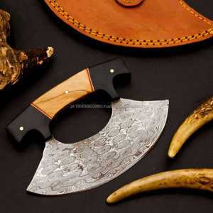 Cuchillo para Pizza Multiusos de Acero Inoxidable Tradicional MS, Mango de Madera Antideslizante Ecológico, Hacha, Logotipo OEM Personalizado - Product Image 1