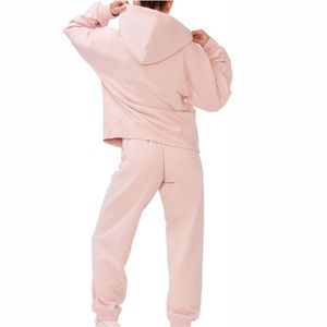 ชุดเซ็ตแทรคสูทผู้หญิงไซส์ใหญ่ 2 ชิ้น พรีเมียม ผ้าเนื้อดี มีฮู้ด ใส่สบาย อุ่น สำหรับฤดูหนาว สไตล์ลำลอง - Product Image 3