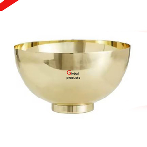 Forma redonda de oro acabado de metal de acero inoxidable de la fiesta de decoración cuenco para el hotel restaurante y bar - Product Image 1