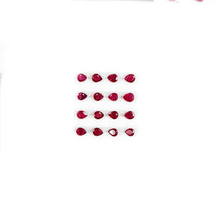 Natural Bangkok Ruby Loose Gemstone Calibrated Pears 2x3mm & 3x4mm Brilliant Cut <b>Red</b> & Yellow Citrine <b>Material</b> - Product Image 2