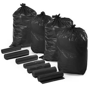 Bolsas de basura de plástico negro personalizadas al por mayor en rollos de buena resistencia reutilizables para embalaje de supermercado - Product Image 1