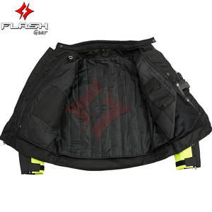 Chaqueta de Motociclista de Cuero Transpirable para Hombre, para Todas las Estaciones, con Paneles de Malla, Negro-Verde Neón, Protección CE Premium - Product Image 4