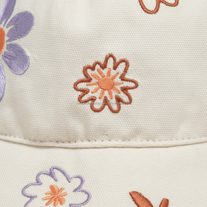 Chapeau Bob Personnalisé avec Logo Brodé Floral pour Femme – Protection Solaire Estivale, Coton Blanc, Casquette de Pêcheur, Idéal Plage et Extérieur - Product Image 6