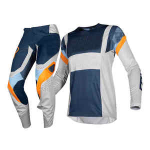 Traje de moto de dos piezas de ajuste personalizado Conjunto de equipo de protección de carreras transpirable Ropa de protección del fabricante OEM para jinetes - Product Image 4