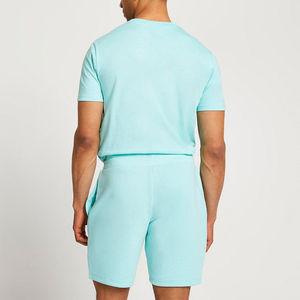 ชุดเสื้อยืดและกางเกงขาสั้นชุดกีฬาสำหรับผู้ชายลายโลโก้ตามสั่ง - Product Image 6