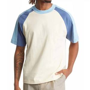 100% algodón Hip Hop contraste Color hombres Ropa Camisetas manga corta verano Streetwear Casual camiseta en blanco para hombres 2025 - Product Image 6