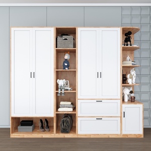 Armario Plegable de Madera Independiente con Estantes Decorativos Integrados-TQA68025 - Product Image 2