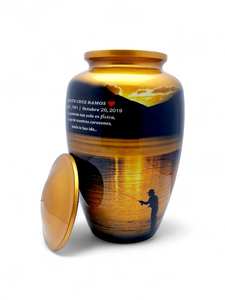 Urna de cremación al atardecer para cenizas humanas, urna decorativa para siempre para adultos, urna conmemorativa grande para cenizas, sostiene hasta 200 Lbs - Product Image 2