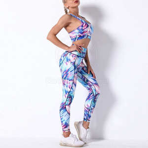 Conjunto de ropa deportiva transpirable elástica de alta calidad para mujer, pantalón de Yoga sin costuras de talla grande con patrón sólido para Fitness y Yoga - Product Image 5