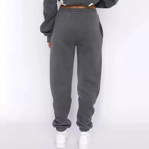 Wholesale Custom Embroidered logo Casual Soft <b>Straight</b> <b>Leg</b> Pants French Terry <b>Women's</b> Wide <b>Leg</b> Sweatpants for <b>Women</b> <b>Jogger</b> Pants - Product Image 3
