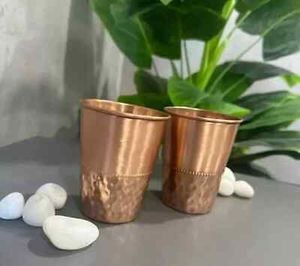 Vidrio de cobre puro hecho a mano para almacenar y servir agua ayuda a purificar el agua, apoya el bienestar y la rutina de estilo de vida saludable - Product Image 3