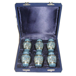 Metal Keepsakes Funeral <b>Memorial</b> Infant Ashes Urn With Velvet <b>Box</b> Exclusive Design Remarkable Casket - Product Image 6