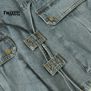 Fabricant de vestes en jean en coton OEM en gros, veste en jean pour homme personnalisée avec lavage pigmenté 2026 - Product Image 6