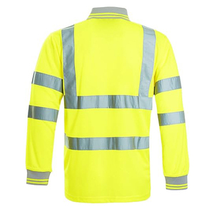 Camiseta Polo de manga corta con logotipo personalizado para hombre, ropa de seguridad de alta visibilidad con características reflectantes, camisetas de trabajo transpirables antiestáticas - Product Image 6