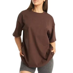 Camiseta de Mujer, Color Sólido, Estampada, Cuello Redondo, Tops de Verano, Moda Holgada, Ropa Casual para Mujer 2026 - Product Image 2