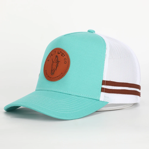 Gorra de béisbol estilo camionero de Vietnam, de 6 paneles, estructurada, con parche tejido, malla, ajustable, hebilla metálica, logotipo personalizado, gorras - Product Image 1