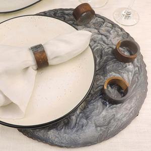 Anneau de serviette en bois à double teinte accessoire de décoration de table élégant pour la maison, le mariage et la fête - Product Image 6