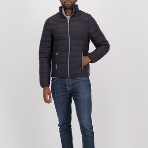 Custom OEM Printed Canvas Stand Collar Hooded Puffer <b>Jacket</b> Men Custom Pockets Front Multi Colors High Quality Winter Breathable - Product Image 2