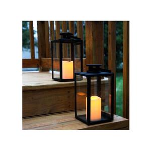 Contemporary handcrafted metal <b>candle</b> lantern modern artistic <b>large</b> decorative steel iron aluminum piece for indoor display - Product Image 2