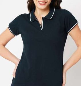 Sustainable Womens <b>Polo</b> T Shirt Organic Fabric Eco Friendly Breathable <b>Ladies</b> Blank <b>Polo</b> Shirt Direct Factory - Product Image 3