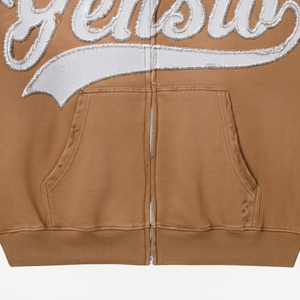 Vente en gros Design personnalisé brodé strass hommes fermeture éclair 100% coton diamant automne sweat à capuche pour hommes et jeunes - Product Image 5