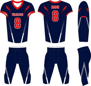 Conjunto de Uniforme de Fútbol Americano Personalizado para Adultos |   Uniforme Deportivo Sublimado de Manga Corta, Transpirable y Resistente para Equipos Escolares y Clubes - Product Image 6