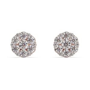 Indian Manufactured Classic Lab Grown Diamond <b>Sterling</b> <b>Silver</b> Cute Style <b>Stud</b> <b>Earrings</b> for Women IGI Certified Gift - Product Image 1