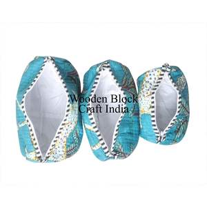 Handmade Quilted Cotton <b>Toiletry</b> <b>Bag</b> Set of 3 pouch set Washable and Reusable <b>Small</b> Makeup Pouches for women travel storage - Product Image 3